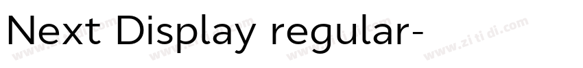 Next Display regular字体转换
